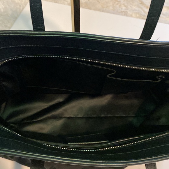 Coach Taylor Alexis Satchel Black with Brown C Logo Jacquard - Picture 10 of 11